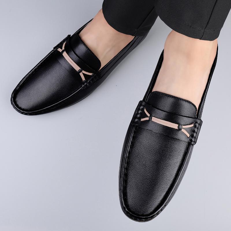 2025 Fashion Italian Loafers Men Dress Shoes Genuine Leather Slip On Flats Casual Shoes for Men Formal Marriage Wedding Shoes