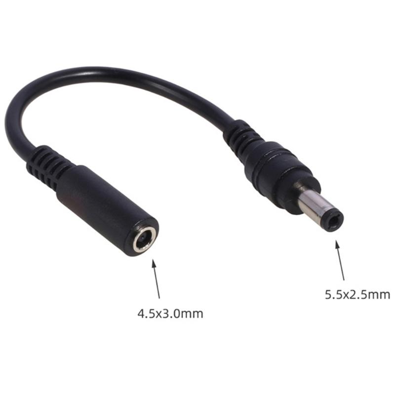 90W DC Converter Cable 4.5x3.0mm Female To 4.5x3.0mm 7.4x5.0mm 5.5x2.5mm 7.9x5.4mm Square Male Plug Converter Cable 18CM
