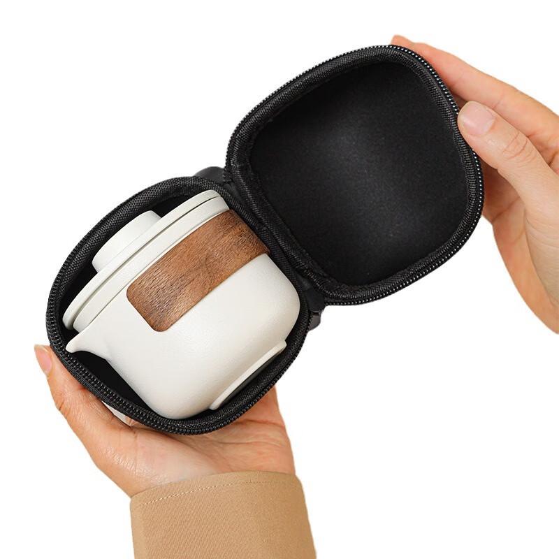ZISIZ Portable Ceramic Travel Tea Set