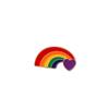 Gay Parade Pride Rainbow Brooch Alloy Flag Love Shape Badge Fashion Cartoon