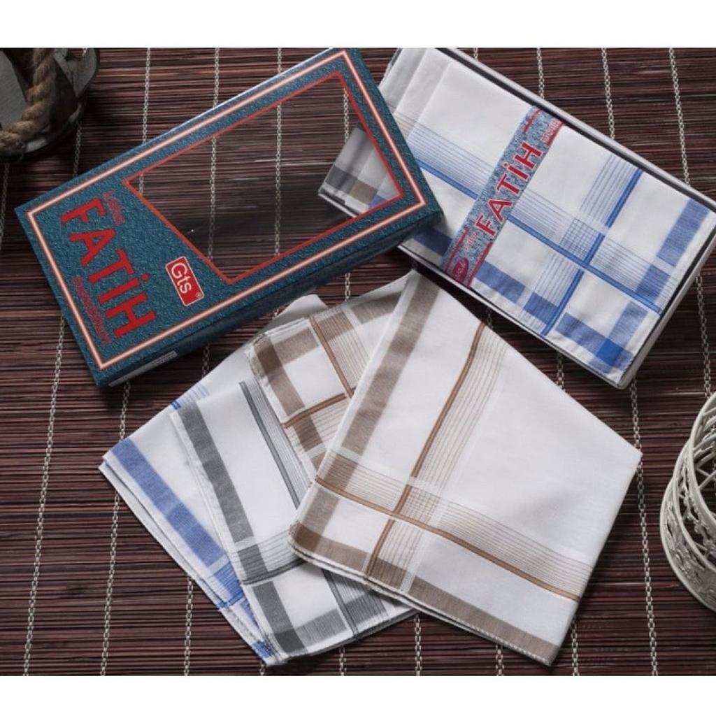 Fatih Kutulu 40x40 cm 12 Adet Kumaş Mendil FM 02