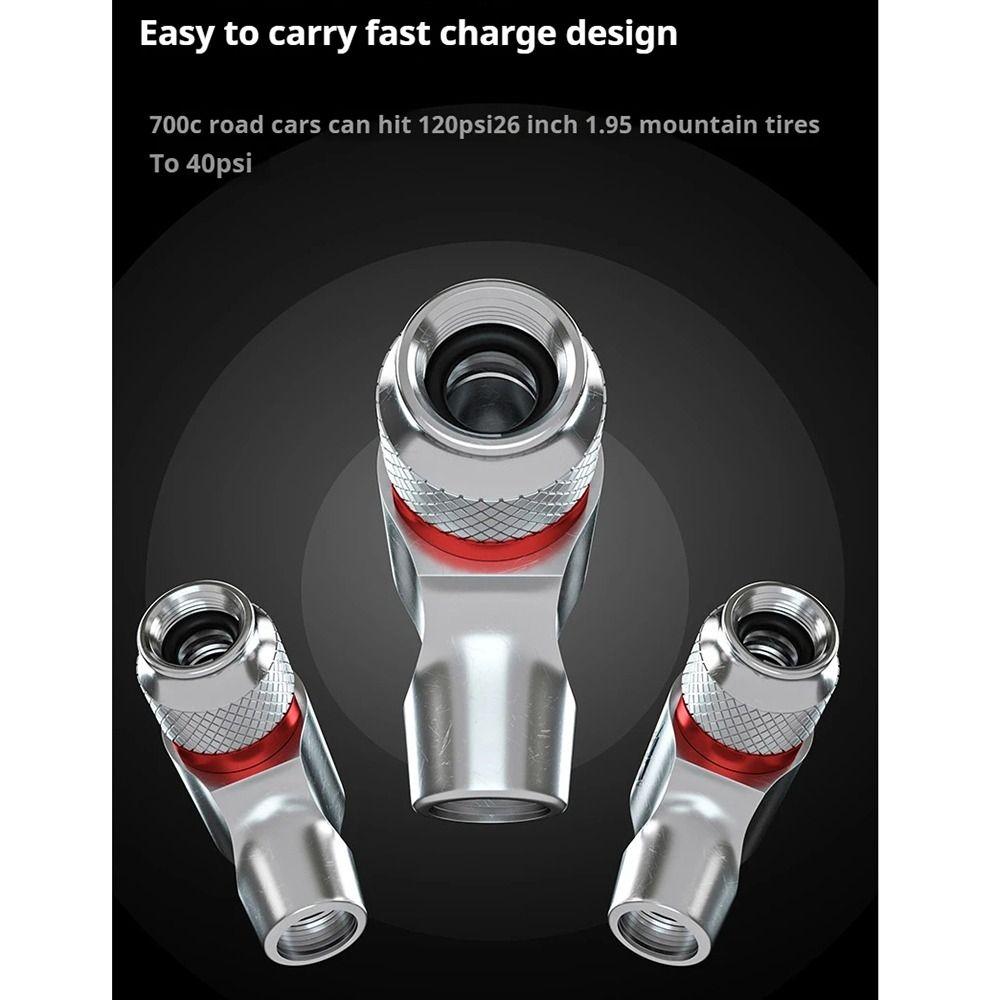 Aluminum Zinc Zinc Alloy Bike Pump Inflator Presta Valves Inflation Mouthpiece Rust-proof CO2 Mini Pump  MTB