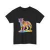 Iridescent Tiger Sculpture T-Shirt Rainbow Striped Tiger Tee