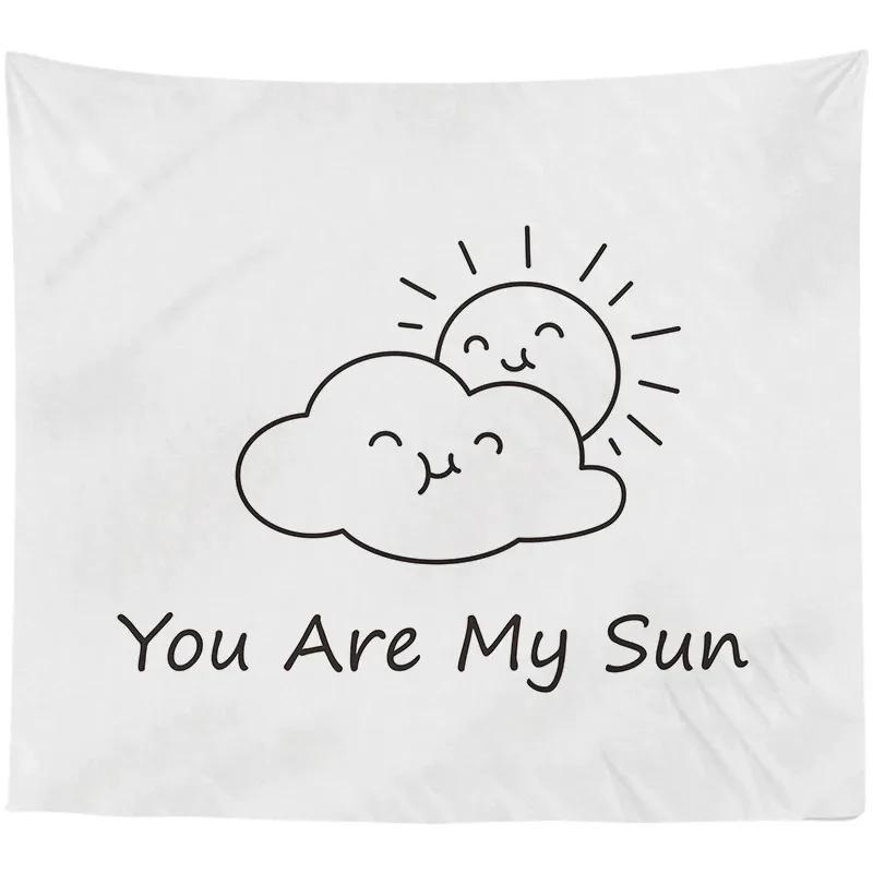 Абстрактная пара Простая линия Узор Гобелен Спальня Гостиная Гобелен Домашнее украшение — фото 11