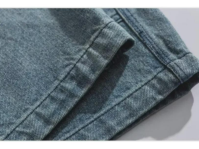 Men's Summer Hip-Hop Denim Shorts: Japanese Trend, Loose-Fit Casual Five-Point Workwear