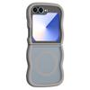Phone Case for Samsung Galaxy Z Flip6 5G/Flip5 5G Compatible with MagSafe TPU+PC Back Cover Skin Touch Wave Shape