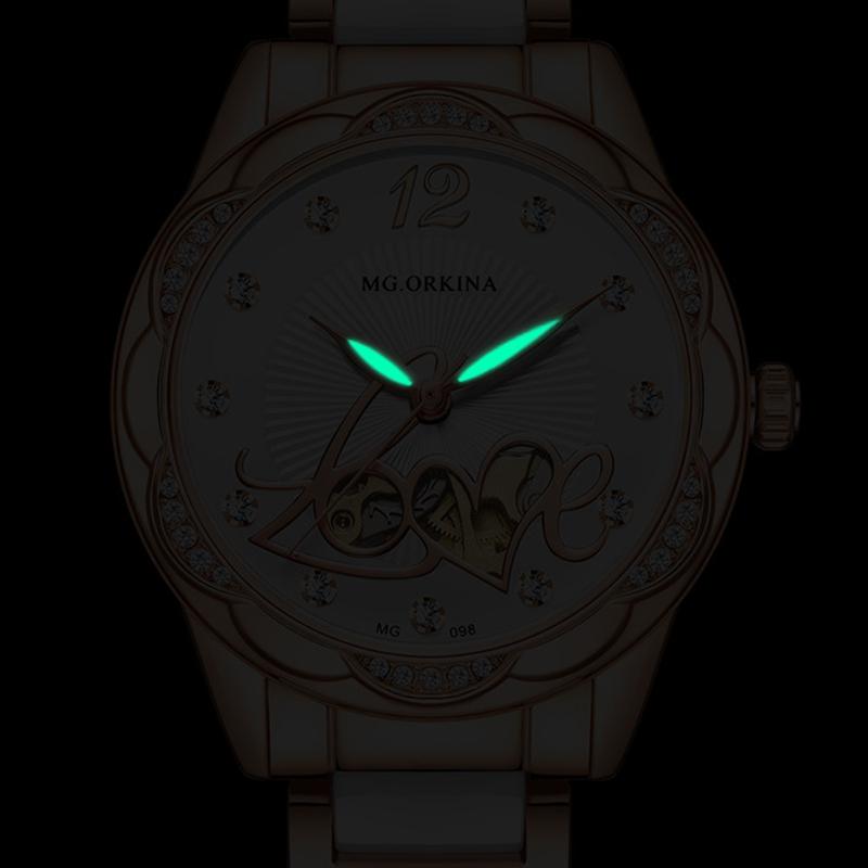Montres pour femmes au design élégant Montres mécaniques automatiques pour femmes de luxe de marque supérieure en céramique