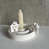 DIY Concrete Love House Candle Holder Mold Handmade House Candlestick Silicone Molds Plaster Resin Making Home Crafts Decor