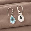 Sky Blue Topaz Gemstone Earrings, Handmade Gorgeous Jewelry, 925 Sterling Silver Jewelry, Bohemian Earrings For Wedding Gift