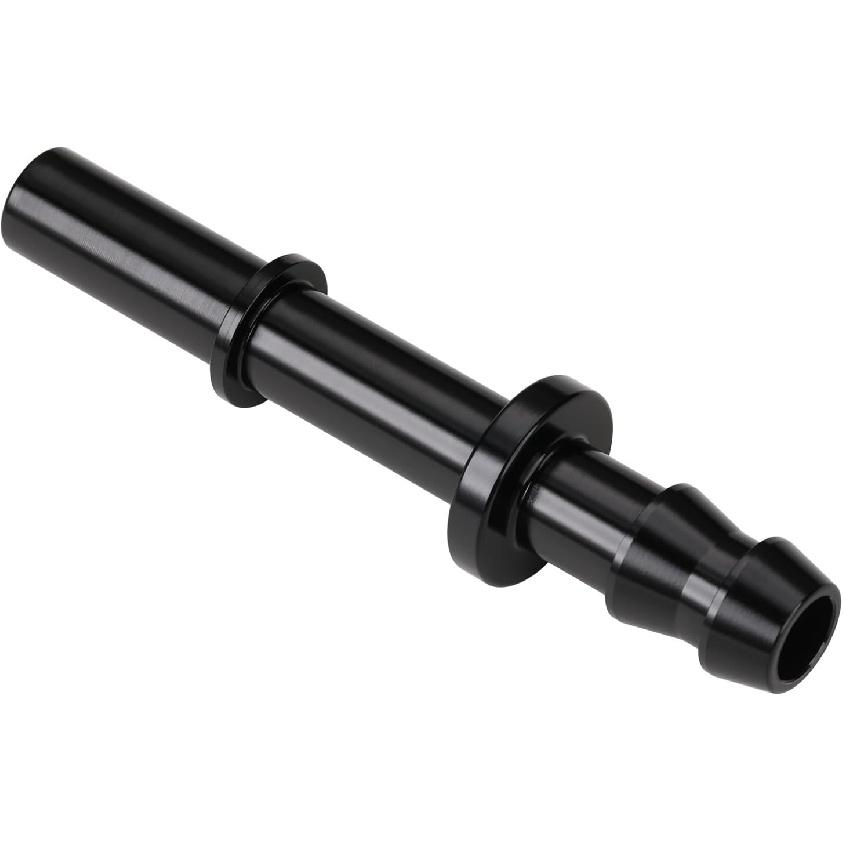 5/16 Hose Barb to 5/16 SAE Quick Connect Disconnect Male Fuel Fitting Adapter Aluminum Black