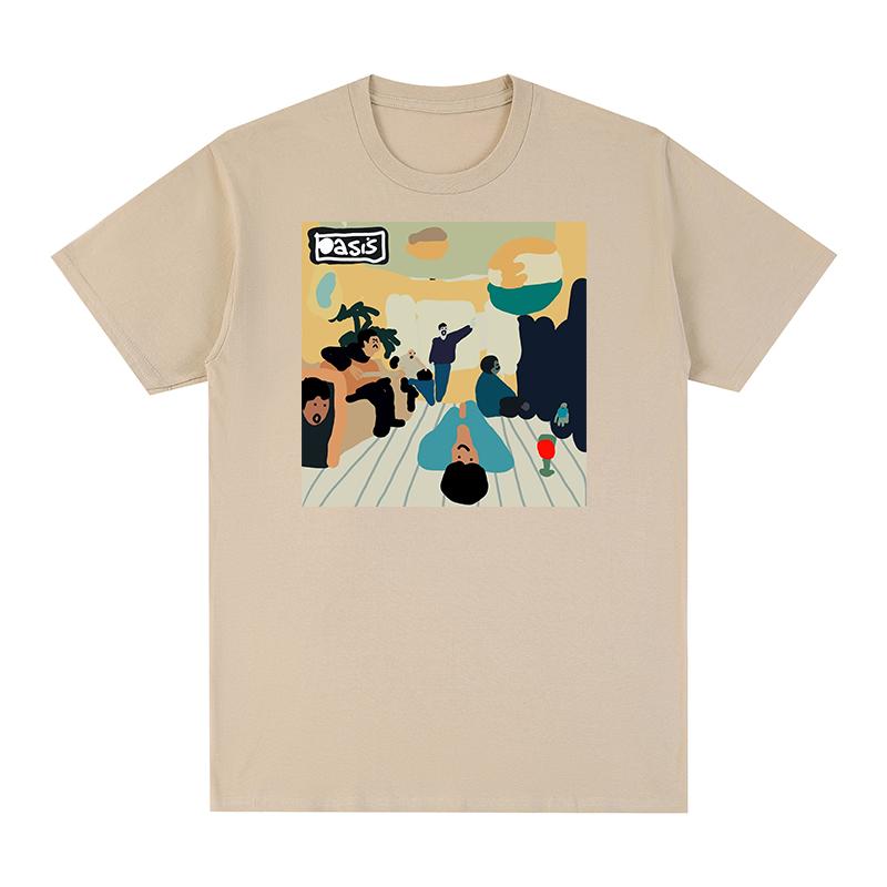 

Oasi Logo Vintage T-shirt Rock Band Liam Gallagher Summer Casual Cotton Men T shirt New Tee Tshirt Womens Tops 4XL