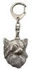Chihuahua Long-haired - Silver-plated Key Ring with Dog, Handbag Decoration, Backpack Pendant by Art-Dog Brand