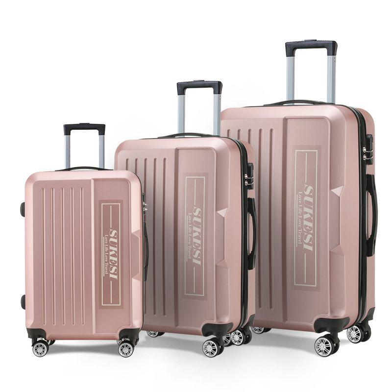 Sturdy and Durable Three-Piece Luggage Set with Anti-Collision Corners: 20, 24, 28 Inch Sizes