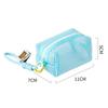 Square Mesh Cosmetic Bag Mini Coin Purse Portable Square Cosmetic Storage Bag With Zipper Multi-Purpose Sundries Bag