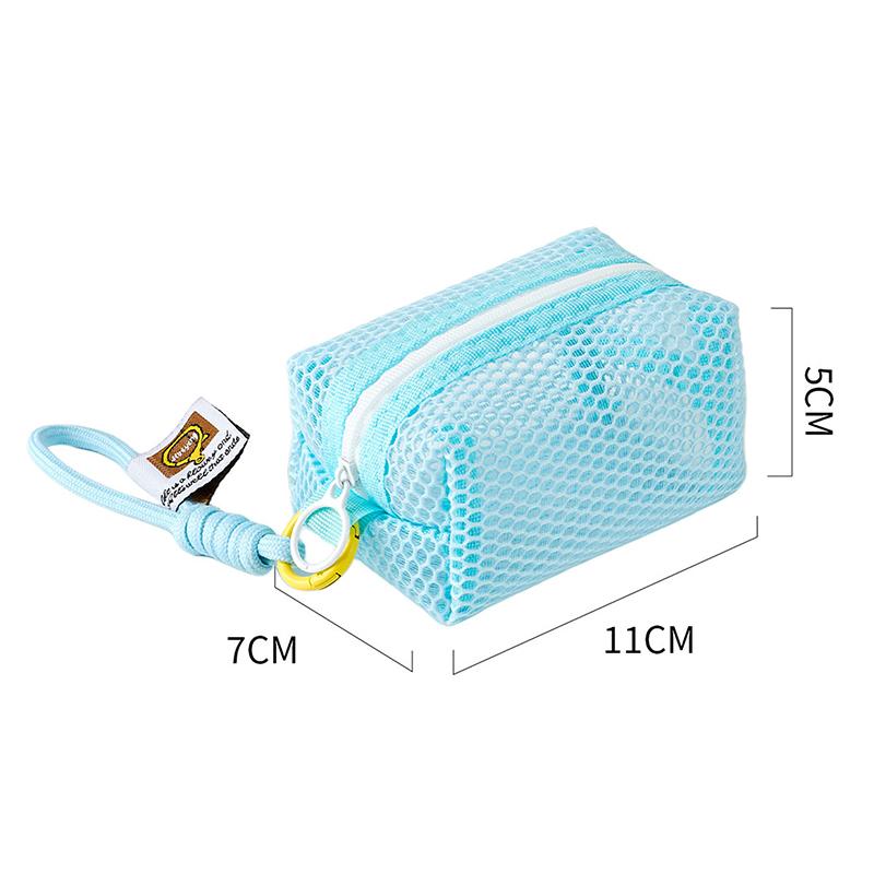 Square Mesh Cosmetic Bag Mini Coin Purse Portable Square Cosmetic Storage Bag With Zipper Multi-Purpose Sundries Bag