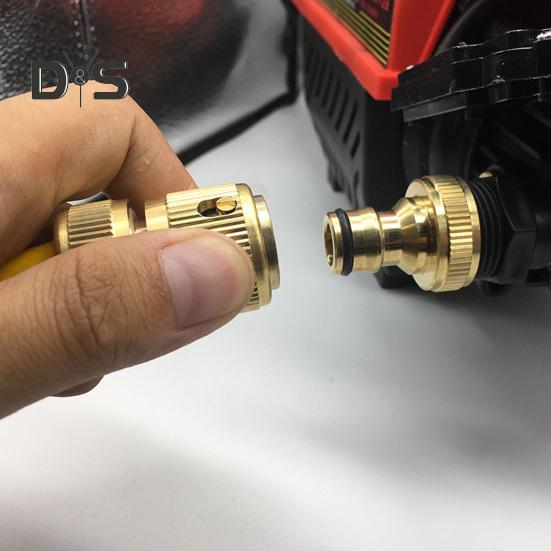 Adaptador de mangueira de jardim de bronze, conector rápido masculino e feminino, à prova de ferrugem, resistente à corrosão, conector de encaixe de mangueira