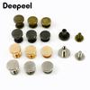 10/20/30Pcs 5-8mm Flat Head Screws Nail Metal Double Cap Side Round Rivet Leather Craft Wallet Fastener DIY Hardware Accessories