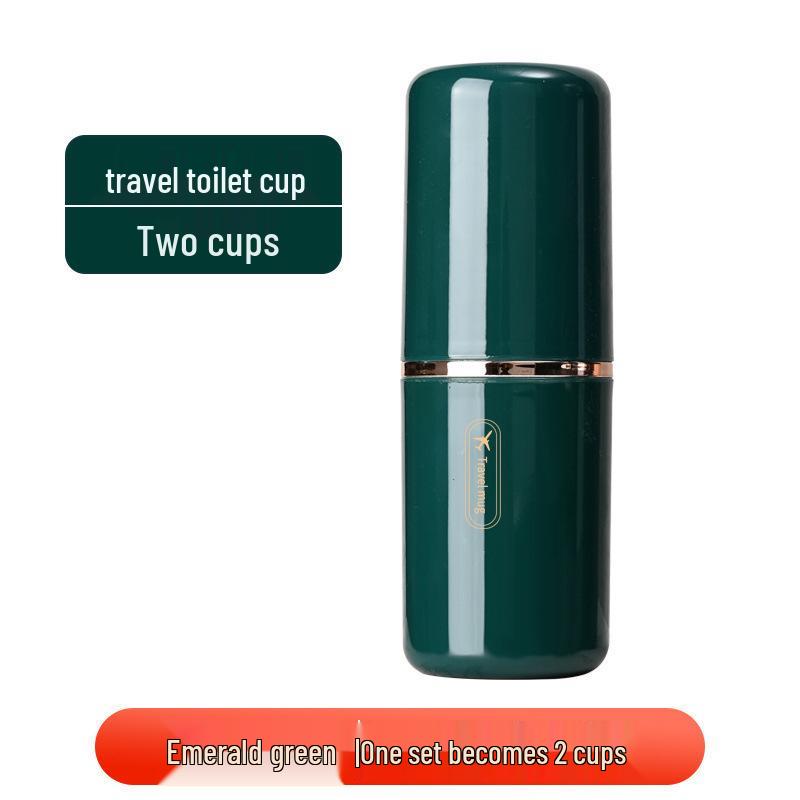 Portable Luxury Antibacterial Mouthwash & Toothbrush Cup for Students