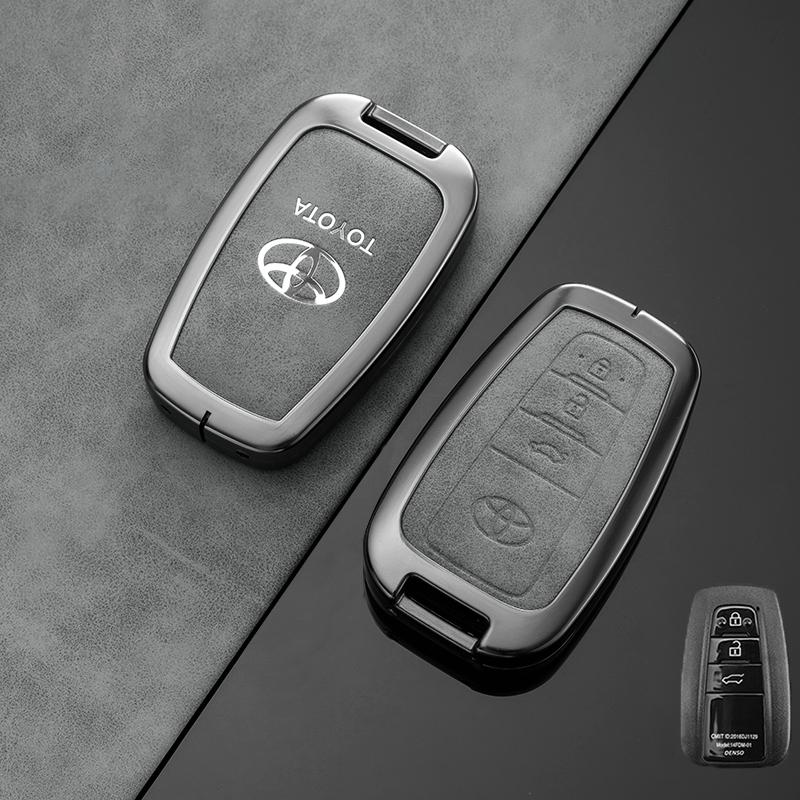 

2026 Hot For Toyota Hub Caps Alloy Car Key Case Cover Shell Accessories For Toyota Prius Camry Corolla C-HR CHR RAV4 Prado Izoa