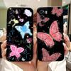 For OPPO Reno12 12Pro Elegant Butterfly Floral Phone Case For Oppo Reno12 Pro Reno 12 5G CPH2625 CPH2629 Soft Silicone Cases