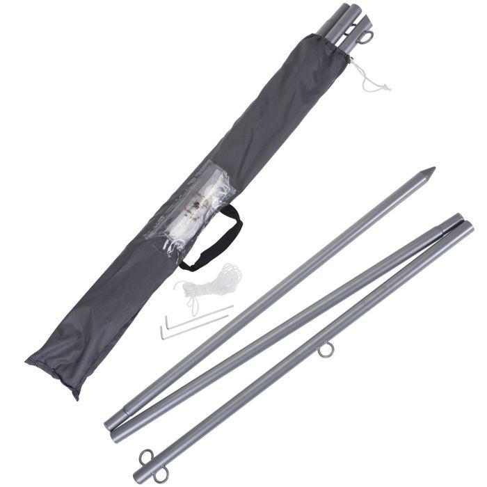 Mast for solseil på 2,2 m Ø : 25 mm