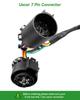 529004 American 7-Pin to 4-Pin Quick Connect Wiring Harness with Reverse and 12V Wires for Truck Trailers.