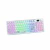 OUSEITECH F98pro Gaming Transparent Mechanical Keyboard with Numeric Pink Transparent RGB 95 Compatible with White Keyboard, Keyboard, Hot-Swap