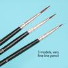 30 Pieces 3 Size Fine Paint Brushes #0 #00 #000 Nylon Hair Painting Brush Tiny Detail Paint Brush Drawing Supplies