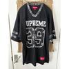 Used Supreme Bandana Football Jersey Black, Size L