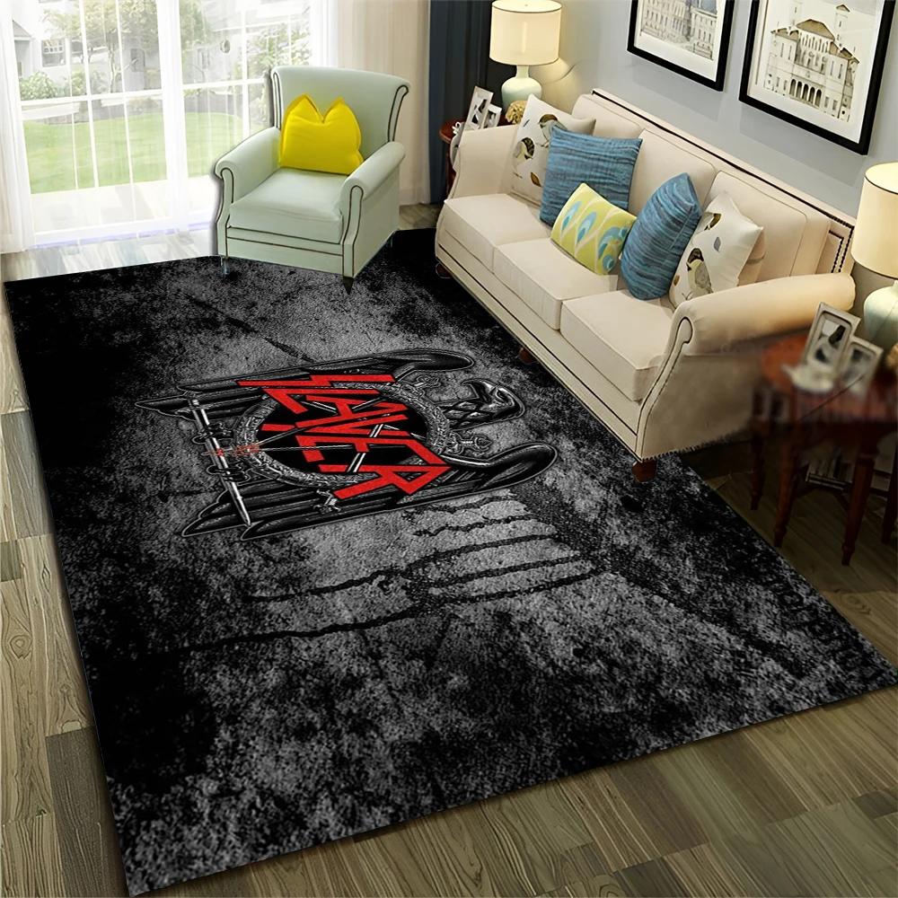 

Rock Slayer Heavy Metal Band Carpet Rug for Home Living Room Bedroom Sofa Doormat Decor,kids Play Area Rug Non-slip Floor Mat 40x60cm