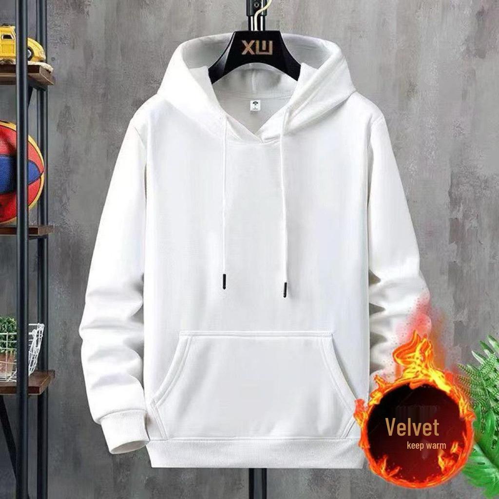 2025 Herren Kapuzenpullover im amerikanischen Stil - Lockerer Schnitt, Wintervelours, Bedruckte Streetwear-Jacke