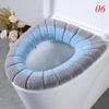Zimowa ciepła nakładka na deskę sedesową Closestool Mat 1 szt. Zmywalne akcesoria łazienkowe Knitting Pure Color miękka podkładka w kształcie litery O deska sedesowa
