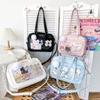 Women's Japanese Style Kawaii Shoulder Bag New Ita Bag Transparent JK Tote Handbag Student Preppy Luxury Messenger Crossbody Bag