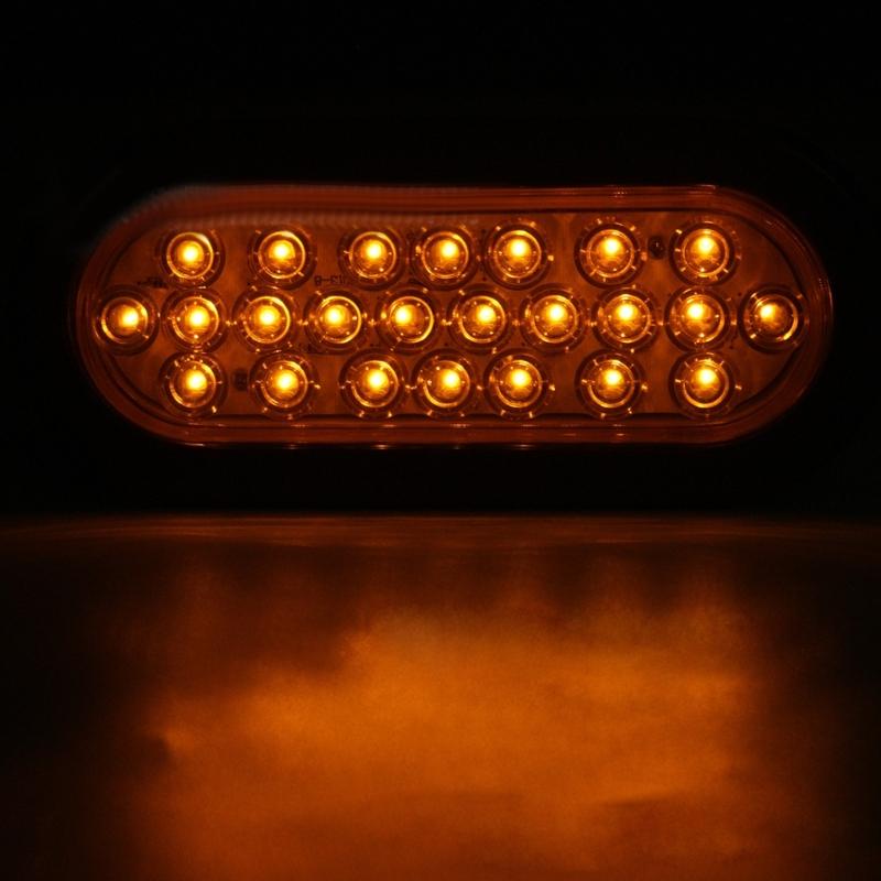 Pack of 2 Tail Lights High Visibility 24LED Recessed Suitable for Enhanced Safety on Trucks and Trailers Large Vehicles