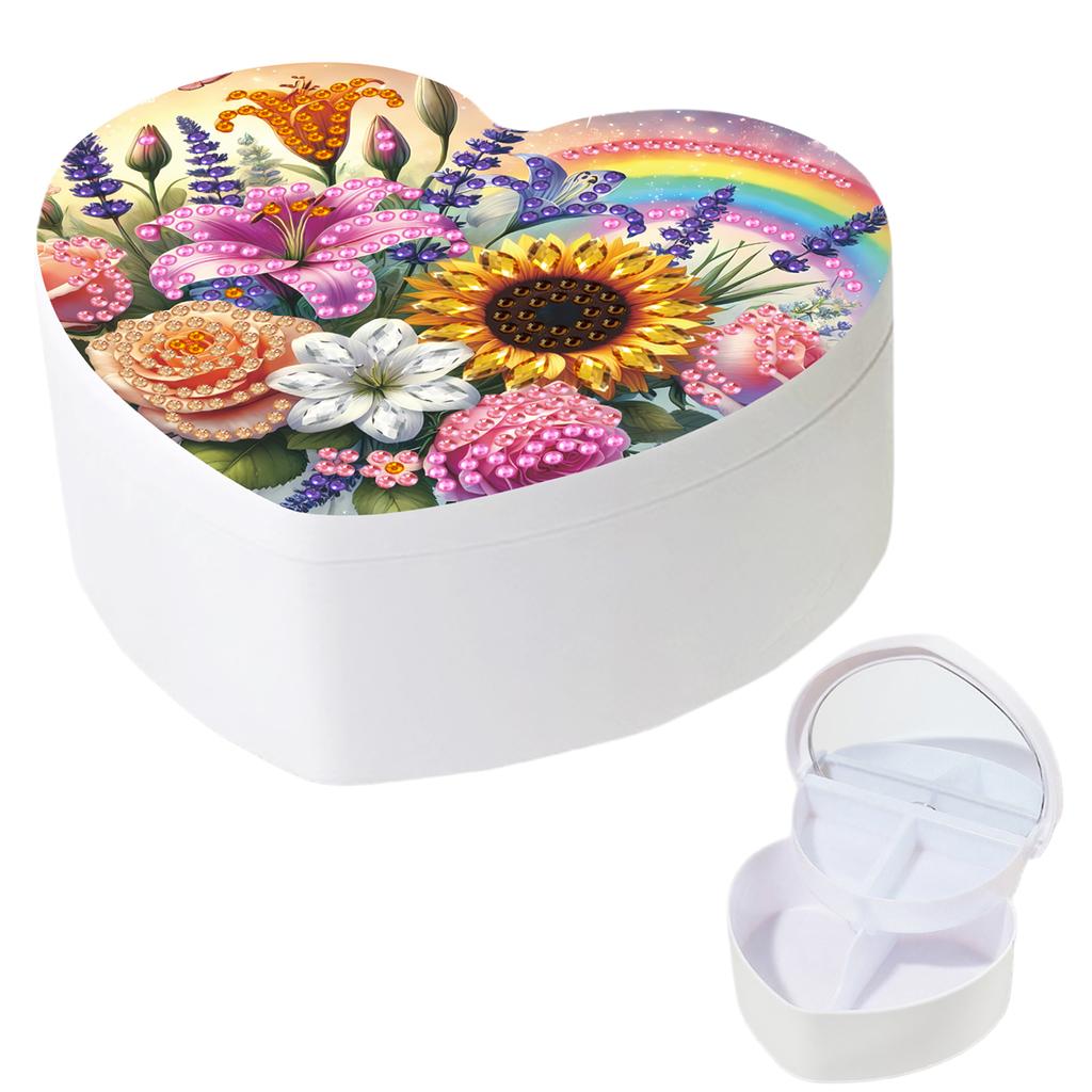 DIY Diamond Painting Rhinestones Decorative Storage Box Partial Drill Crystal Mosaic Storage Container for Desktop Diamond Art