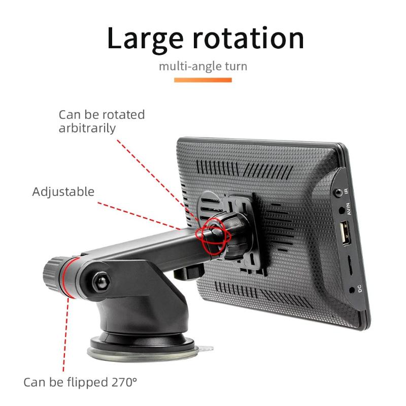 Universal 7 Inch Car Multimedia Screen BT Portable Digital FM Radio Wireless CarPlay Android Auto WIFI Car Navigation High-definition Reversing Camera