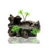 Reptile Food Feeding Bowl Water Dish Artificial Tree Trunk Moss Decor For Turtle Lizard Gecko Snake