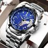 Automatic Movement Watch Men's Calendar  Waterproof Luminous Non-mechanical Watch Large Dial