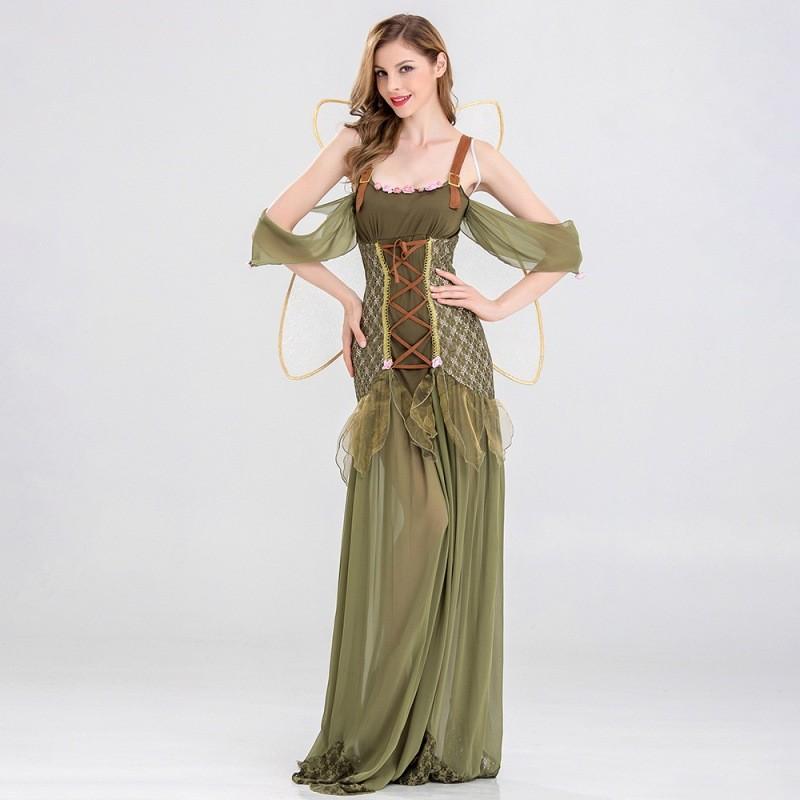 Charming Butterfly Fairy Dress For Women With Stylish Wings And Headband For Halloween Celebrations