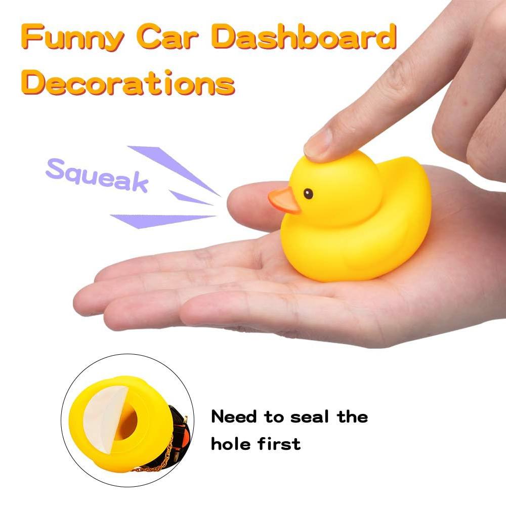 Vinyl Duck Car Decorations Cute Yellow Duck Car Dashboard Ornaments