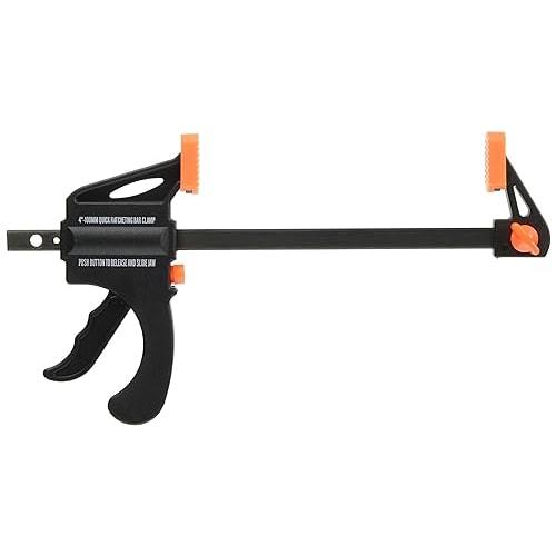 Takagi Hobby Quick Bar Clamp Black 100mm Set of 2 HQB-100-2P [Tsubame Sanjo Brand] [Easy work just by squeezing the lever] Clamp Woodworking Hardware