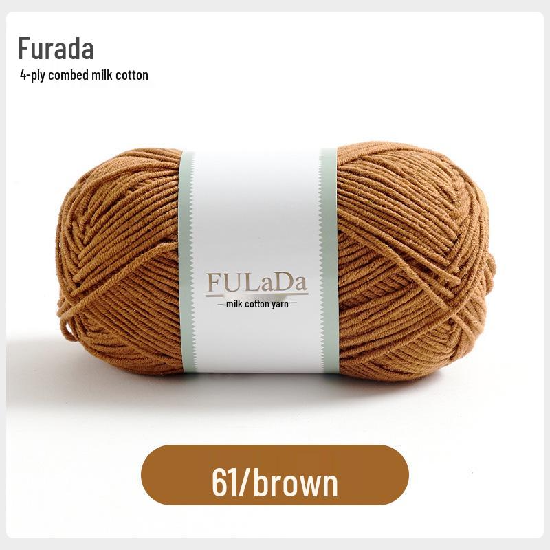 Baby 4-fädig gekämmte Milchbaumwollgarnknäuel zum Handstricken & Häkeln - DIY Puppe, Pullover, Schal Materialpaket