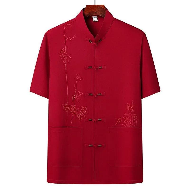 Men's Sets (Shirt + Trousers) Summer Men Shirt Short Sleeve Shirts Male Two Piece