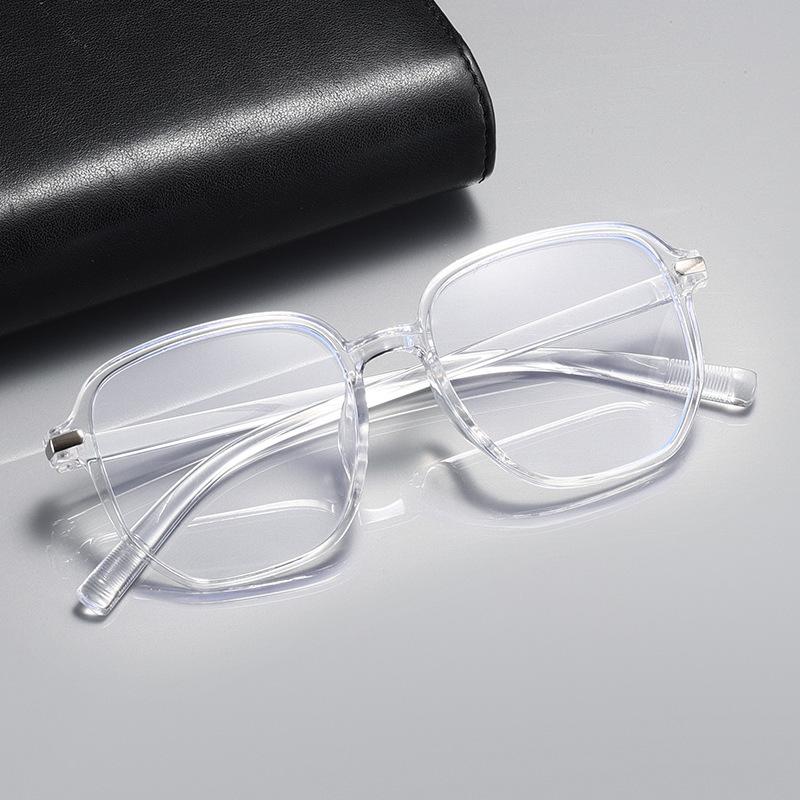 Large Frame Anti Blue Light Reading Glasses Man Presbyopic Glasses Women' Finished Hyperopia Glasses Clear Grey Eyewear +1.0+4.0
