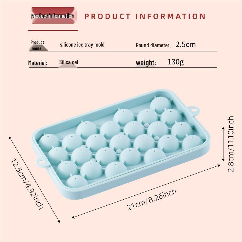 Silicone 25-Hole Ice Ball Mold for Summer Cocktails