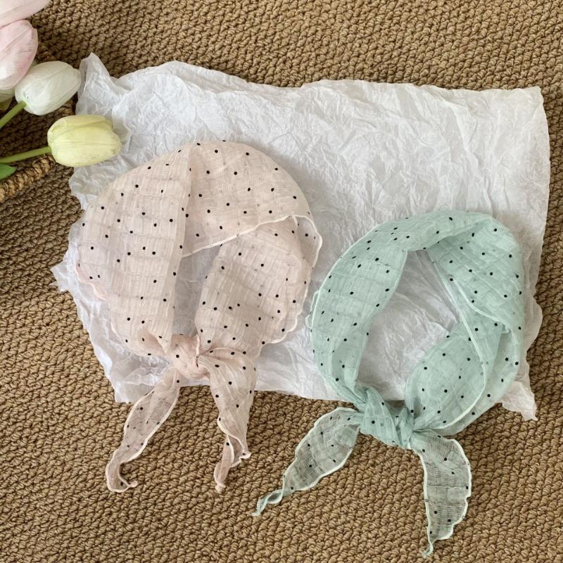 Headscarf summer women's pastoral new summer thin breathable sunscreen neck protection scarf triangle scarf scarf women's waist silk scarf