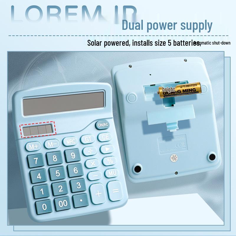 Compact Solar-Powered Calculator: Adorable Goddess Design for Office, School, Accounting & Finance