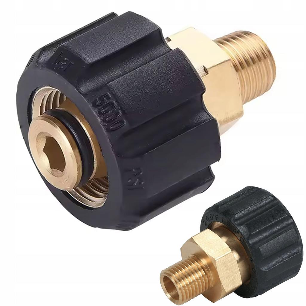 Rosfix Adapter Redukcja M22-14mm na 1/4 Zewnętrzny – Mosiężny Korpus | Kompatybilny z Karcher HD/HDS | O-ring w Zestawie