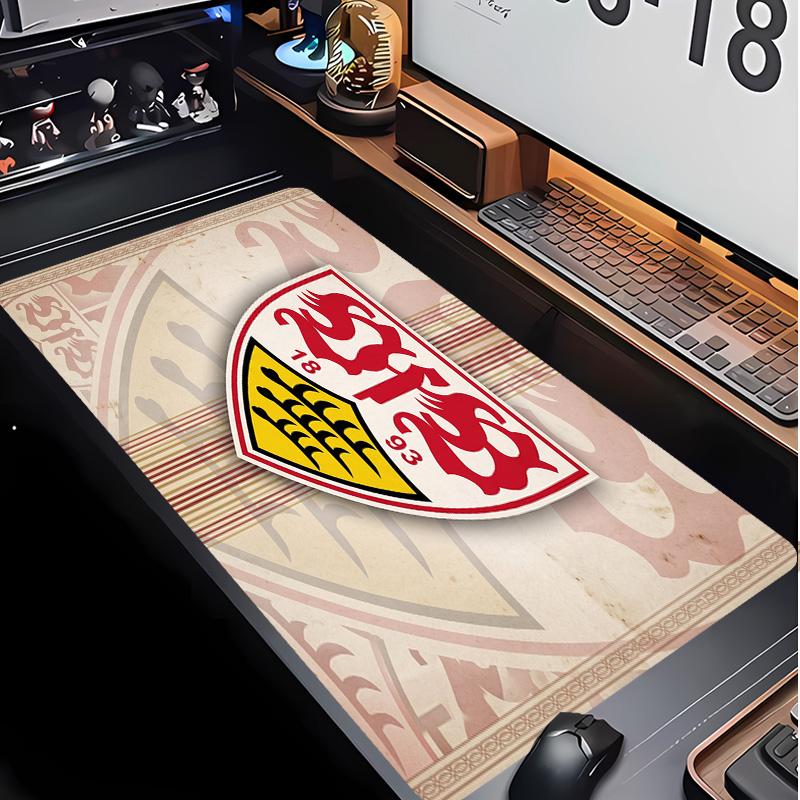 VfB Stuttgart Fußballmuster Mauspads Nicht?Rutschfestes Gummi-Basis Gaming-Mauspad Für Schreibtisch Büro Zuhause
