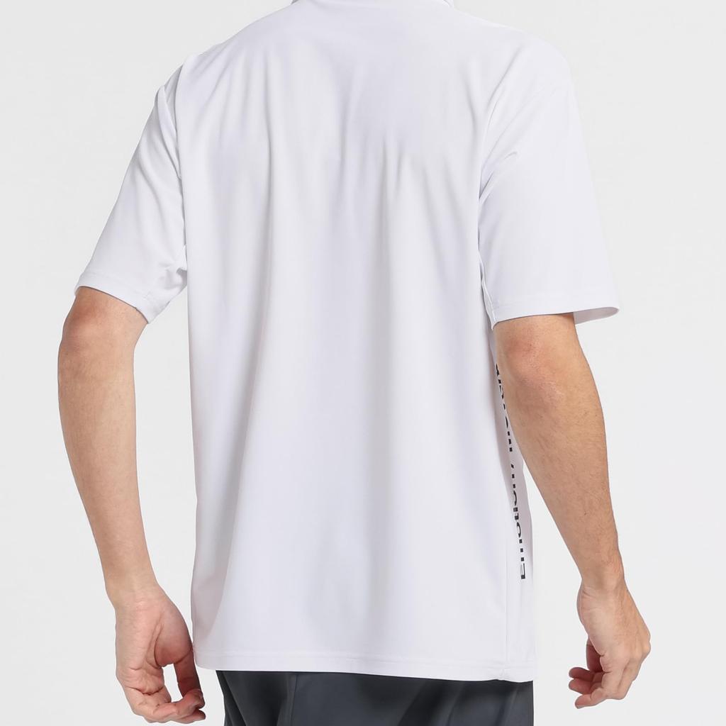 Move Sports SUNSCREEN Mini Pique Authentic Logo Polo Shirt ST5SHS00M_WHBK_L